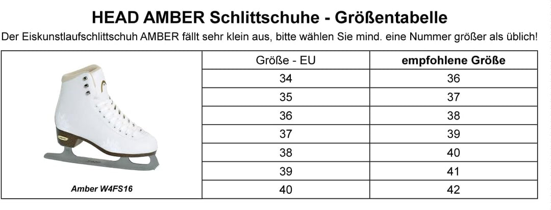 HEAD Eiskunstlauf Schlittschuhe Amber I Damen Schlittschuhe mit Edelstahlkufe I Schneeflocken-Design