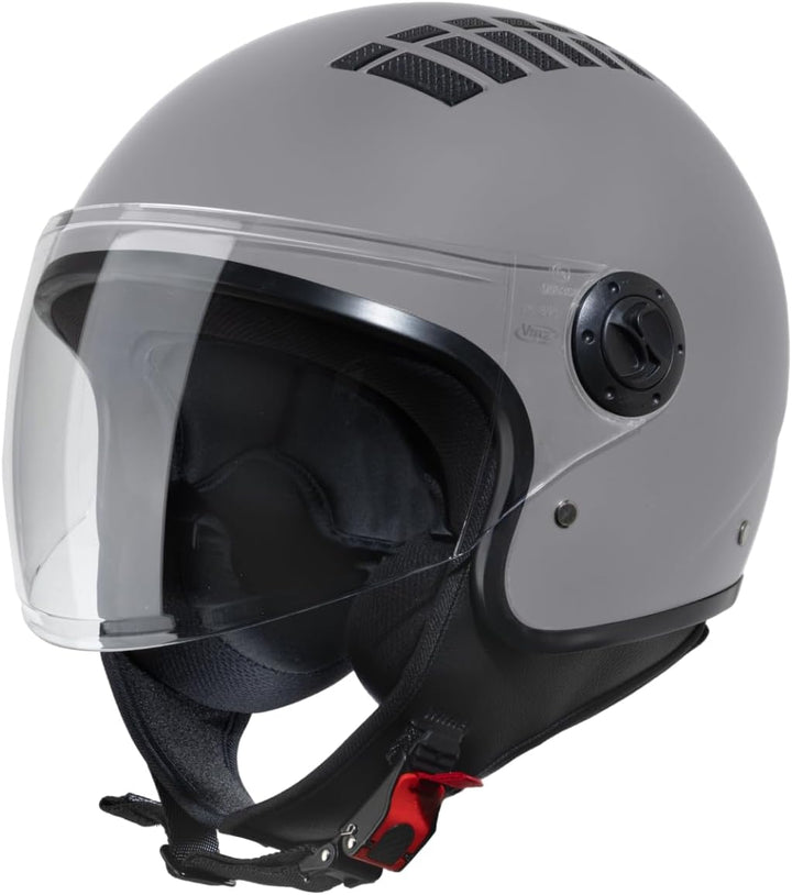 VINZ Como Jethelm mit Visier ECE 22.06 Zertifiziert | Roller Helm Mopedhelm Ideal Für Motoroller & V