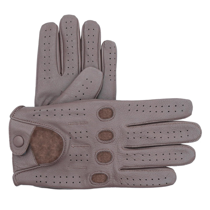 Leatherick Autofahrer Handschuhe Herren – Weiche, Perforierte Fahrhandschuhe mit atmenden Fingerknöc
