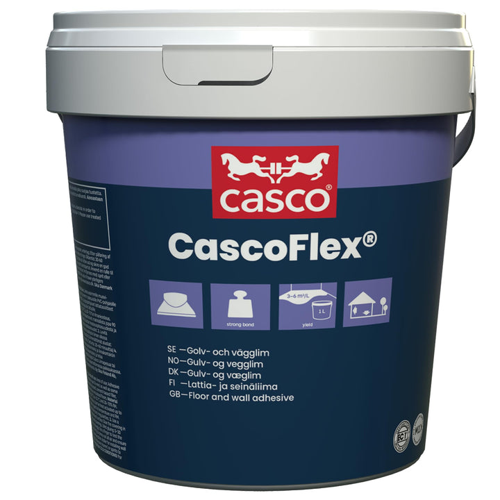 Casco Flex - Boden- und Wandklebstoffe für die meisten Arten von Kunststoffmatten in trockenen und n