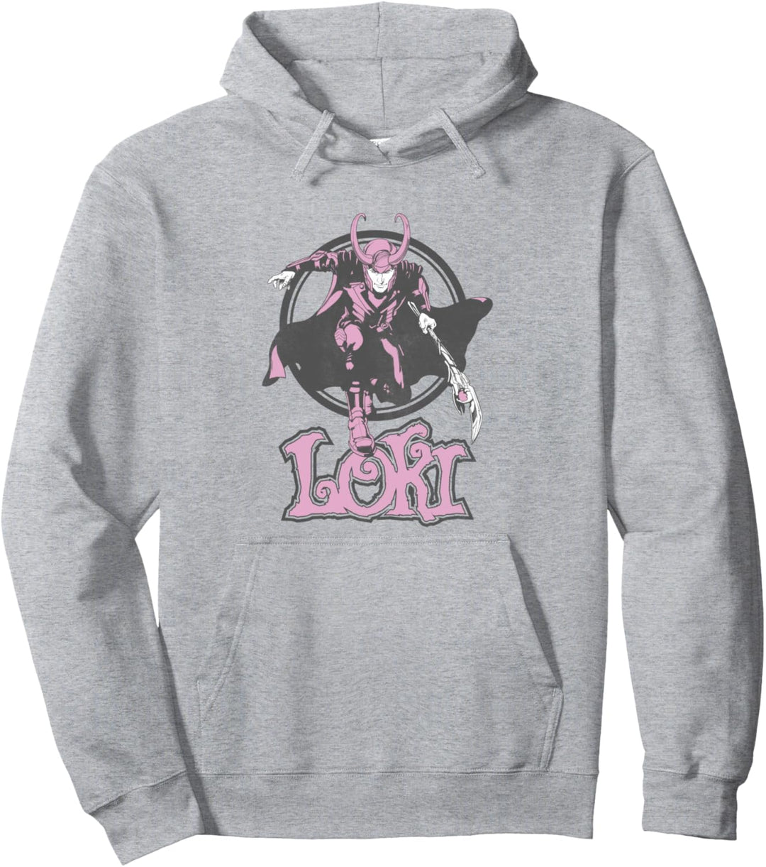 Marvel Loki Retro Pink Hue Stance Portrait Pullover Hoodie