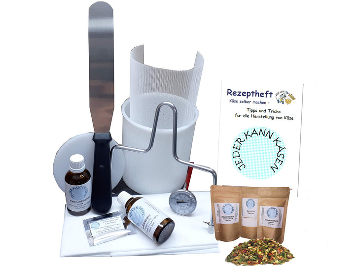 Jederkannkaesen Käseherstellung Set 3 - Käse Starter Set - Premium - Käse selber Machen