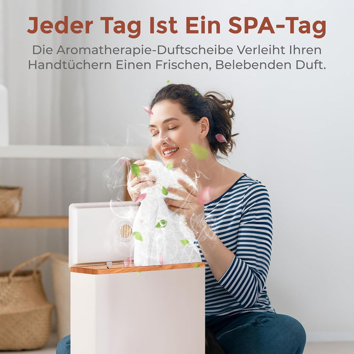 SereneLife Handtuchtrockner Elektrisch Natur – 50kg Kapazität, Energiesparend &amp; Sicher, Towel Warmer
