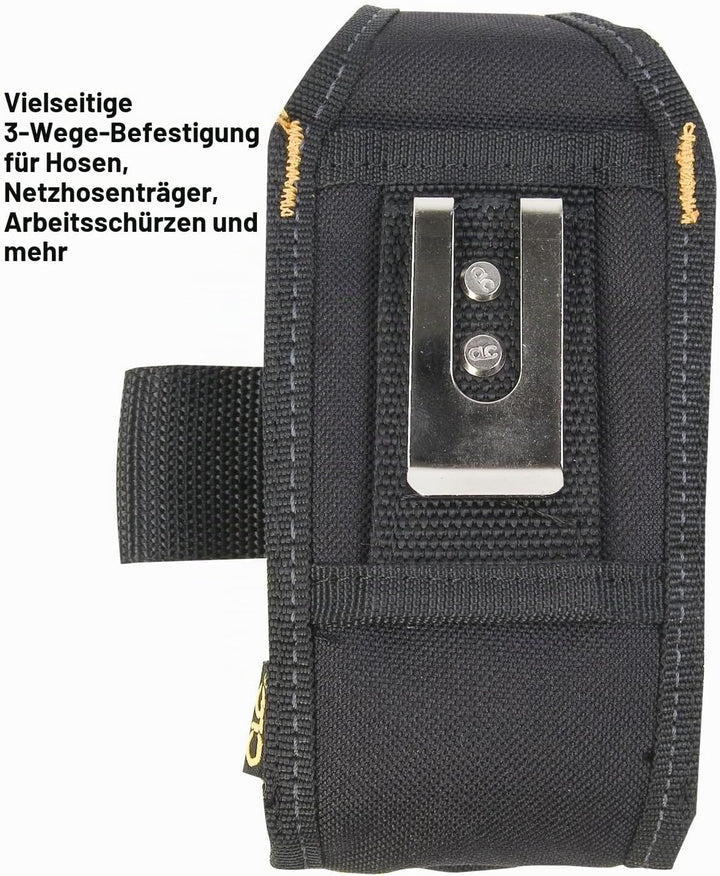CLC Custom LeatherCraft Handy/Werkzeughalter mit 5 Fächern, klein, Schwarz