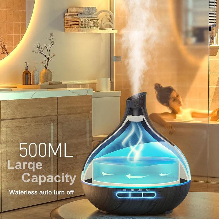 500 ML Aroma Diffuser, Upgrade Diffuser für grosse Räume,Aromatherapie Diffuser Mit Fernbedienung 4