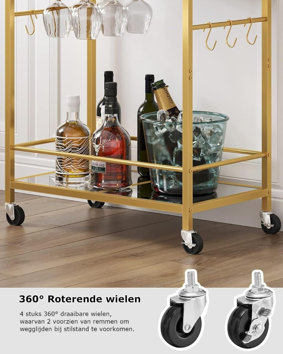 Hoppa! - Servierwagen - multifunktional, Metall, Kunststoff, 60 × 33 × 83 cm