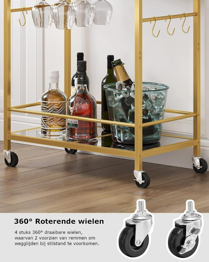 Hoppa! - Servierwagen - multifunktional, Metall, Kunststoff, 60 × 33 × 83 cm