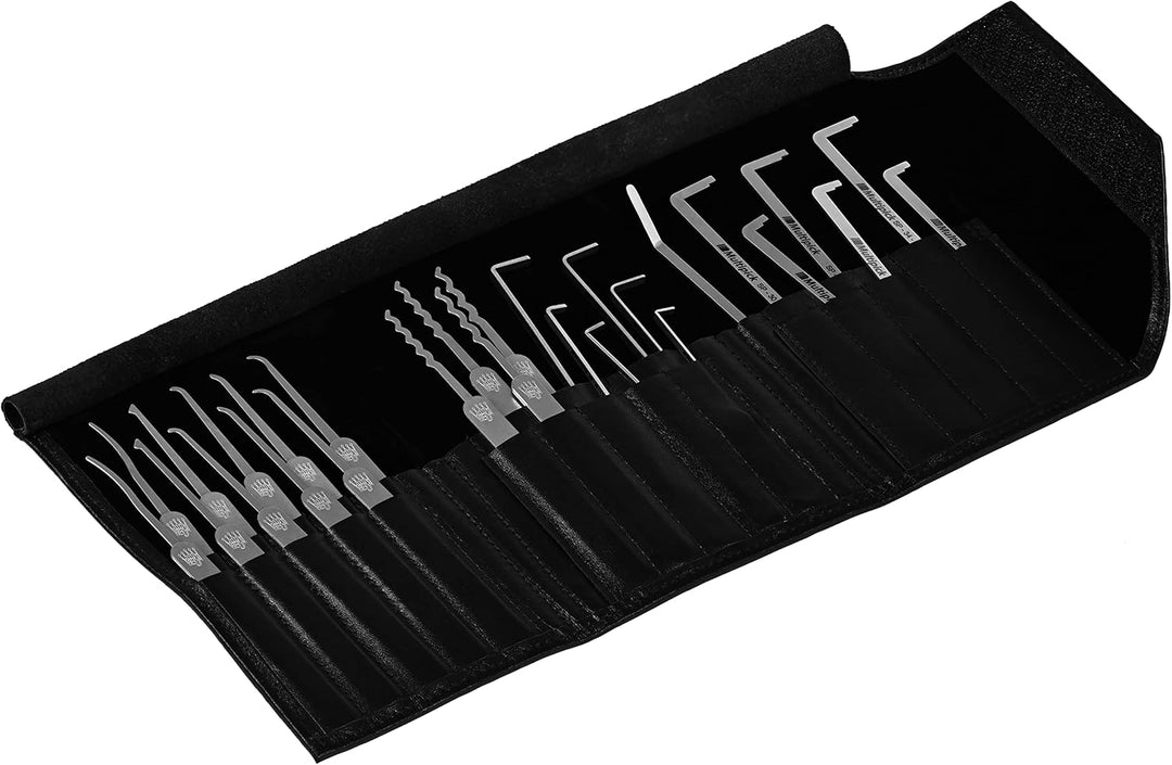 MULTIPICK ELITE 27 Lockpicking Set [27 Teile | 0,4 + 0,6 mm] Lockpick Tool, Schlösser knacken - Lock