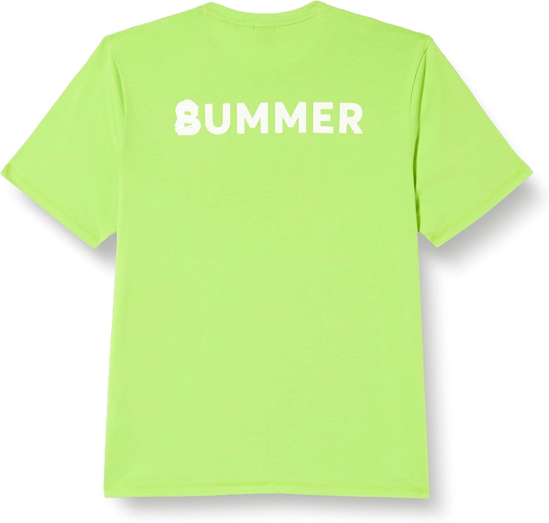 BOSS Herren TeeVibes Relaxed-Fit T-Shirt aus Baumwolle mit Print auf Vorder- und Rückseite M Bright
