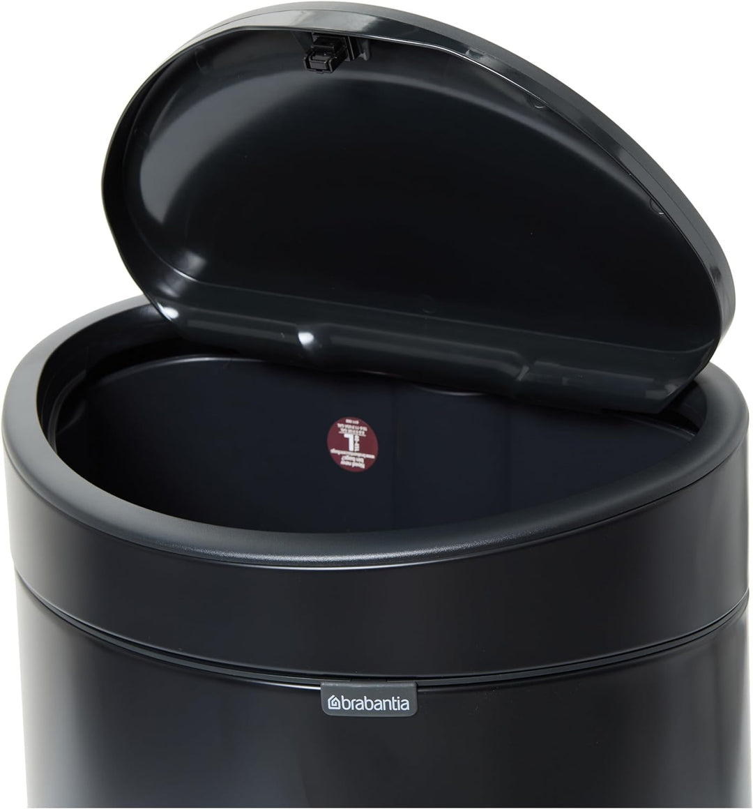 Brabantia Touch Bin New mit herausnehmbaren Kunststoffeinsatz, Matt Black, 40 L