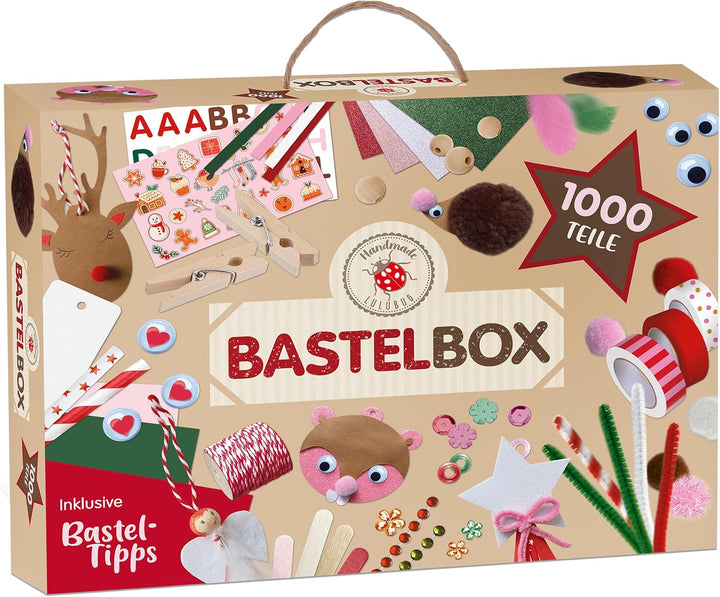 Lulubug Bastelbox XL 1000 Teile mit Tragegriff 1000 Teile - Weihnachten, 1000 Teile - Weihnachten