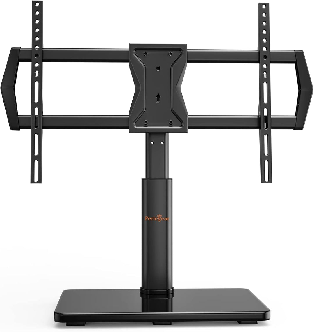 Perlegear TV Standfuss TV Ständer Schwenkbar für 37-65/70 Zoll Flach &amp; Curved Fernseher bis zu 45 KG