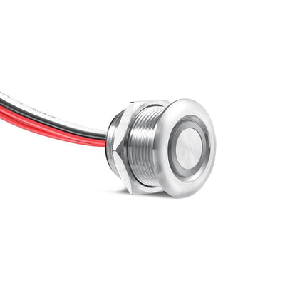 Obeaming DC 12V Dimmer PWM LED Dimmschalter 4 Drähte Druckschalter Edelstahl Hole 19mm für Wohnmobil