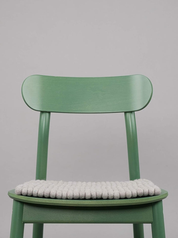 myfelt Filzkugel-Sitzauflage Stuhlauflage - Luis - quadratisch, 36x36 cm, Grau