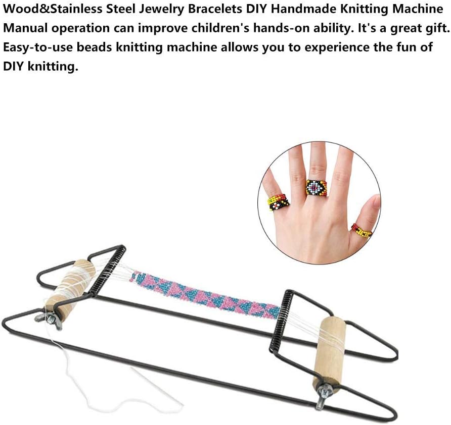 Weben Perlen Set, DIY Handgemachte Strickperlen Kit Schmuck Armbänder für Anfänger