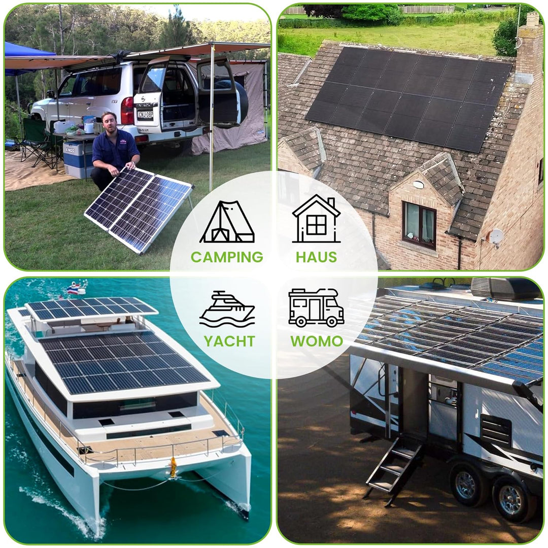 Offgridtec 100W Mono Solarpanel 39V ideal für 12V und 24V Batterieladung Single, Single