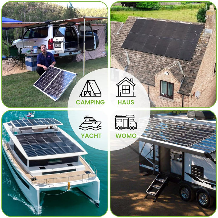 Offgridtec 100W Mono Solarpanel 39V ideal für 12V und 24V Batterieladung Single, Single