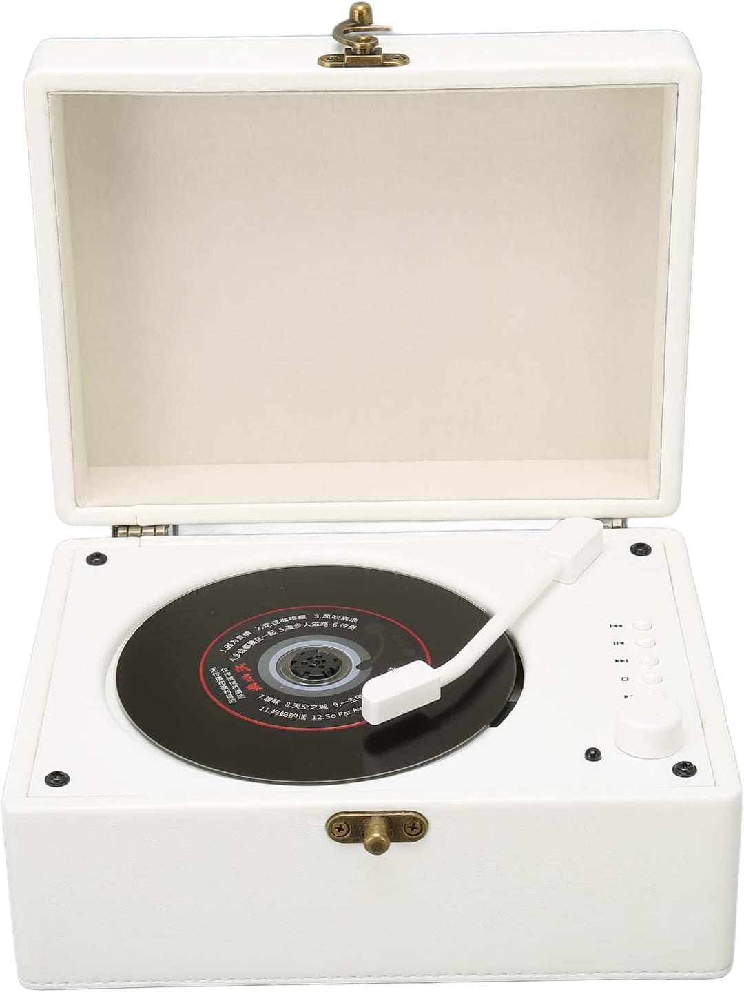 CD-Player, Tragbarer BT-Desktop-CD-Player mit Zwei Lautsprechern, Stereo-Sound für Zuhause, Grammoph