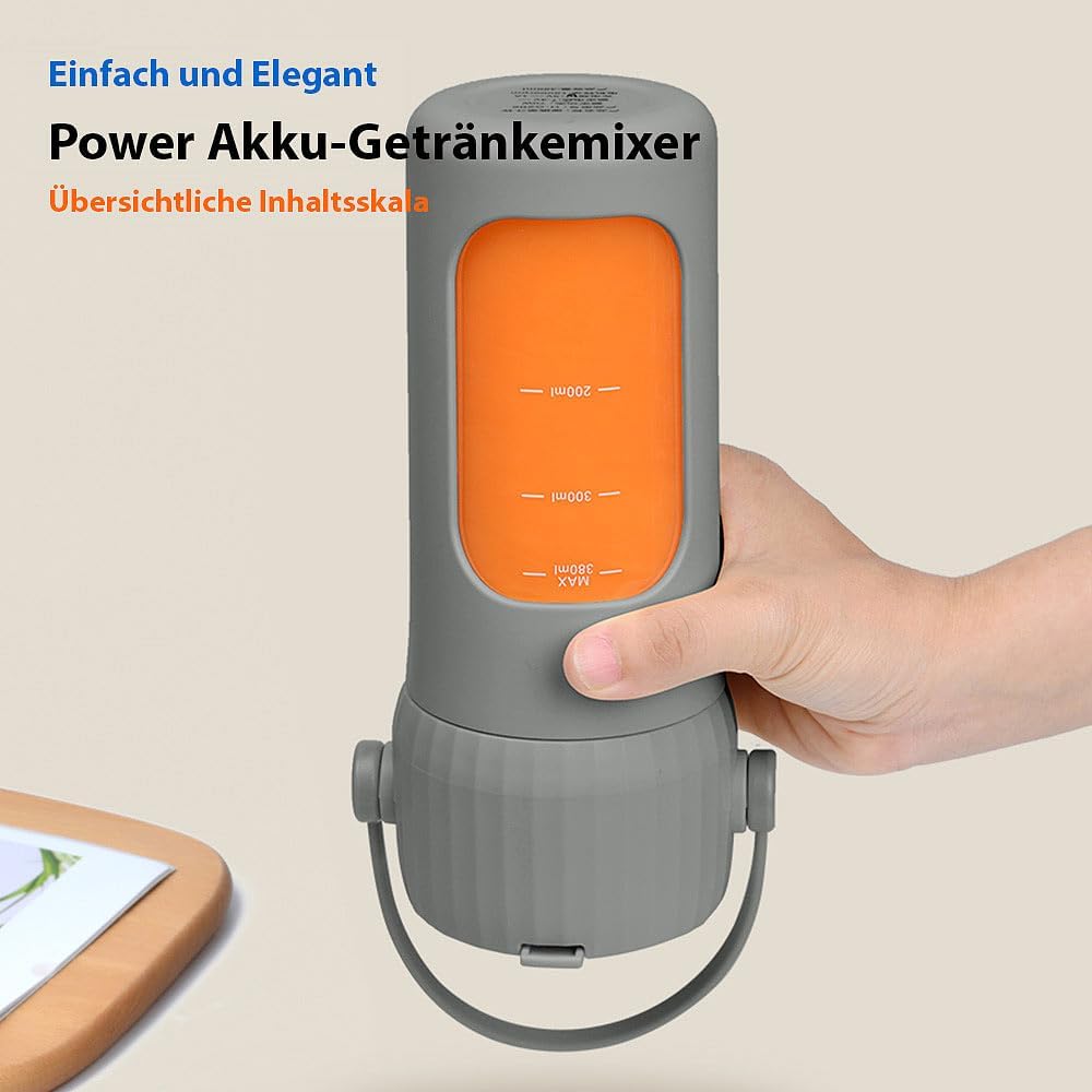 Rosenstein & Söhne Standmixer: Power Akku-Getränkemixer 100 W, 6 Klingen, 1.500 mAh, BPA-frei, USB-C