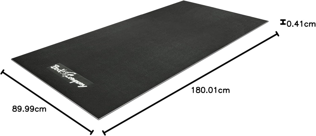 Bad Company Bodenmatte I Geruchsneutrale Bodenschutzmatte für Trainingsgeräte in 130 x 90 cm oder 18