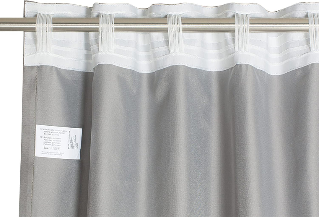 Schöner Wohnen Kollektion Gardine Soft 130x250 - Vorhang Blickdicht grau Baumwollmix - Vorhänge Wohn
