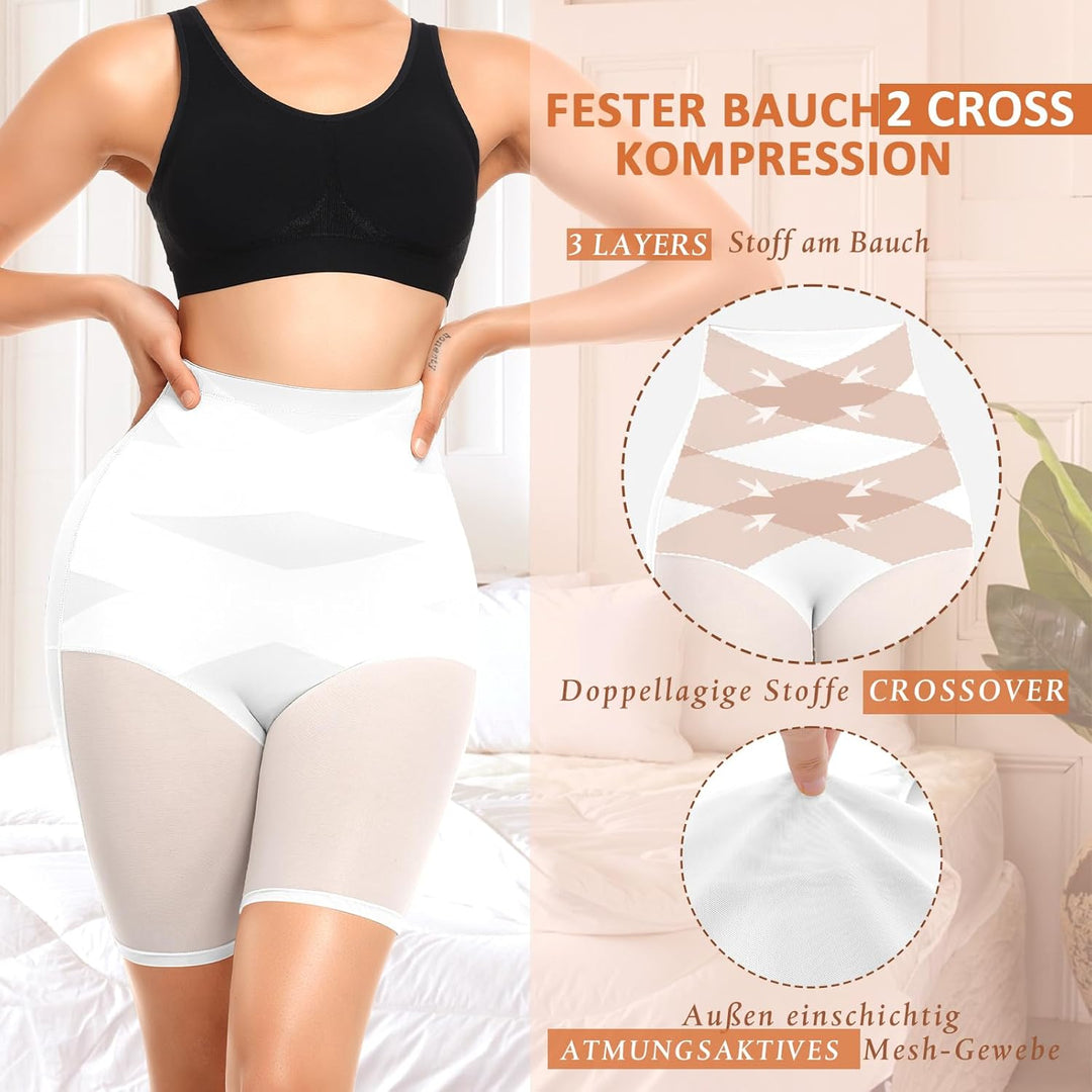Werkiss Bauchweg Unterhose Damen Shapewear Miederhose Hohe Taille Unterwäsche Figurenformend Bauchko