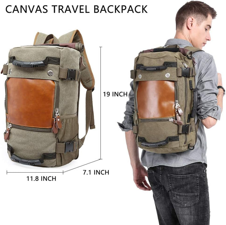 KAKA Rucksack Reisen, Handgepäck reiserucksack Herren Durable Convertible Duffle Bag Fit für 15,6 Zo
