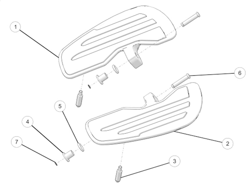 KIMISS Motorrad-Fussraste, Aluminium-Motorrad-Frontfahrer-Trittbretter Strapazierfähige Motorrad-Fus