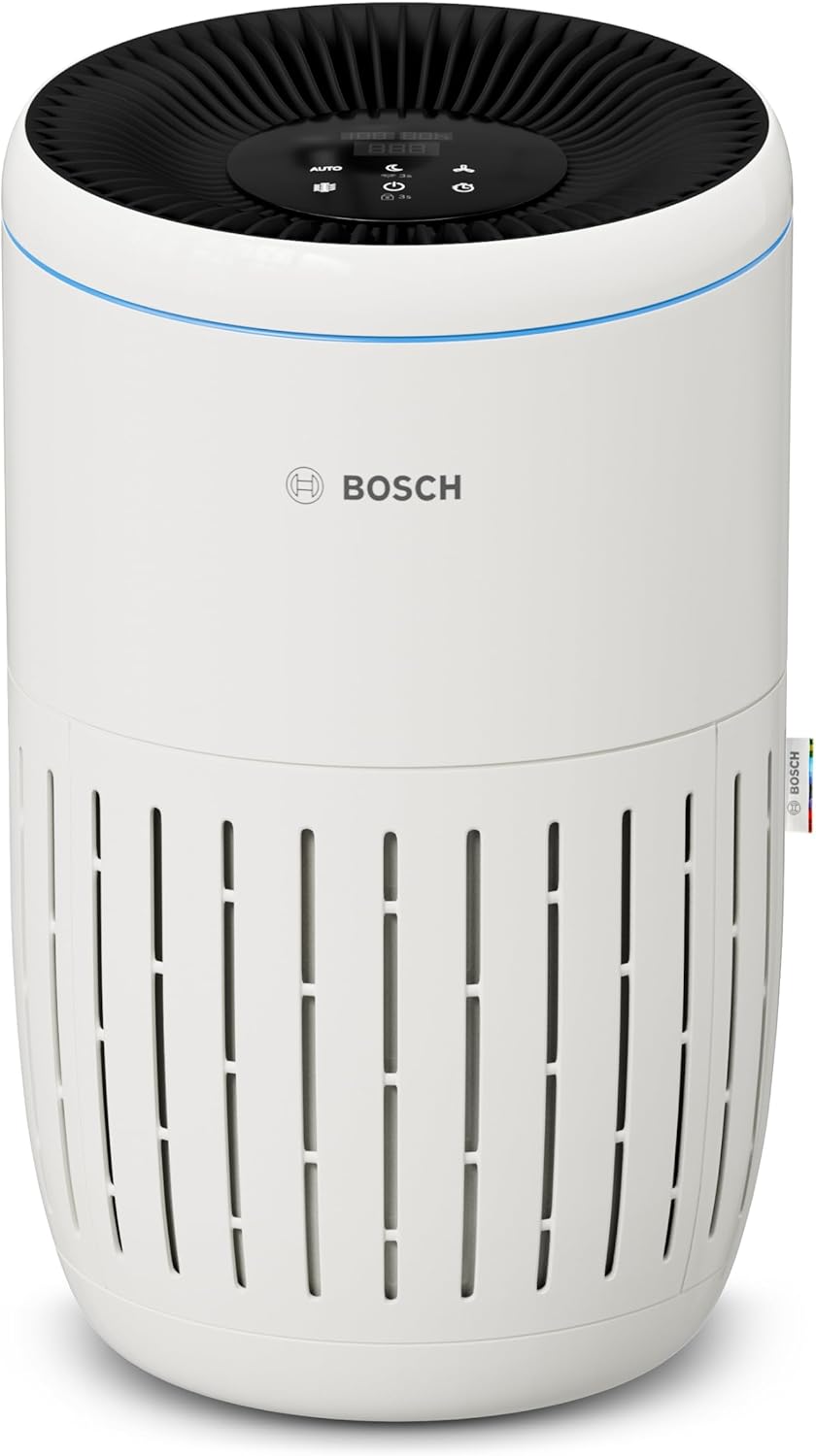 Bosch Air 2000, Luftreiniger für bis zu 37,5 m² entfernt 99,9% aller Verschmutzungen, 3in1 Filter in