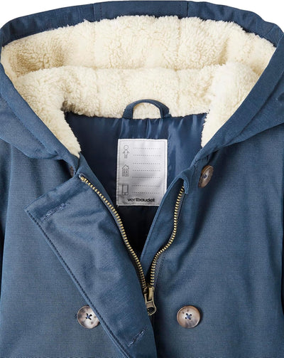 Vertbaudet Mädchen Winterjacke mit Kapuze, Wattierung Recycling-Polyester 86 Marine, 86 Marine