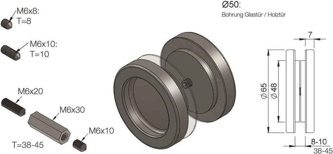 KWS 525273 Muschelgriffpaar, schwarz