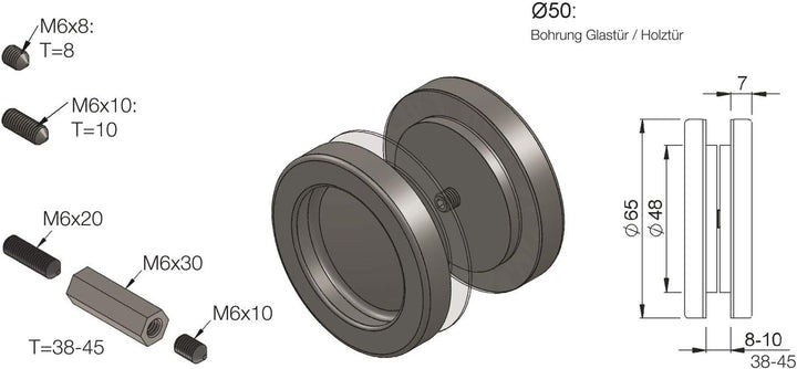 KWS 525273 Muschelgriffpaar, schwarz