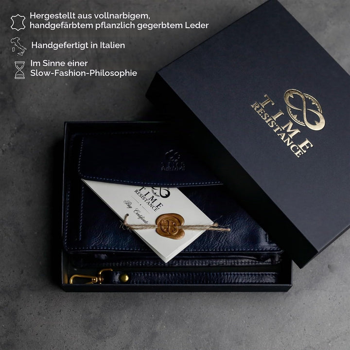 Time Resistance Lederclutch für Herren - Herren Handtasche - Ledertasche Herren - Edles Portmonee -