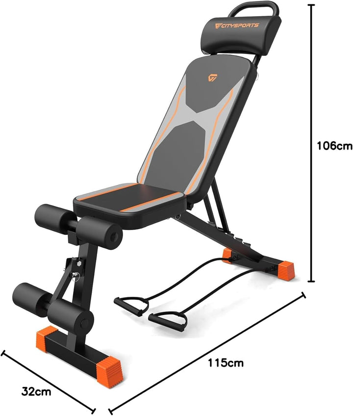 CITYSPORTS Hantelbank, Multifunktionale verstellbare Fitnessgeräte Hantelbank, Multifunktionale Bank