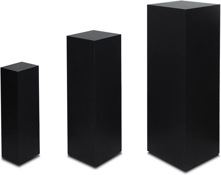 Dekosäule innen/aussen, Säule/Podest/Sockel in 3 Grössen (Schwarz Matt, Innensäule 60x17x17 cm) Inne