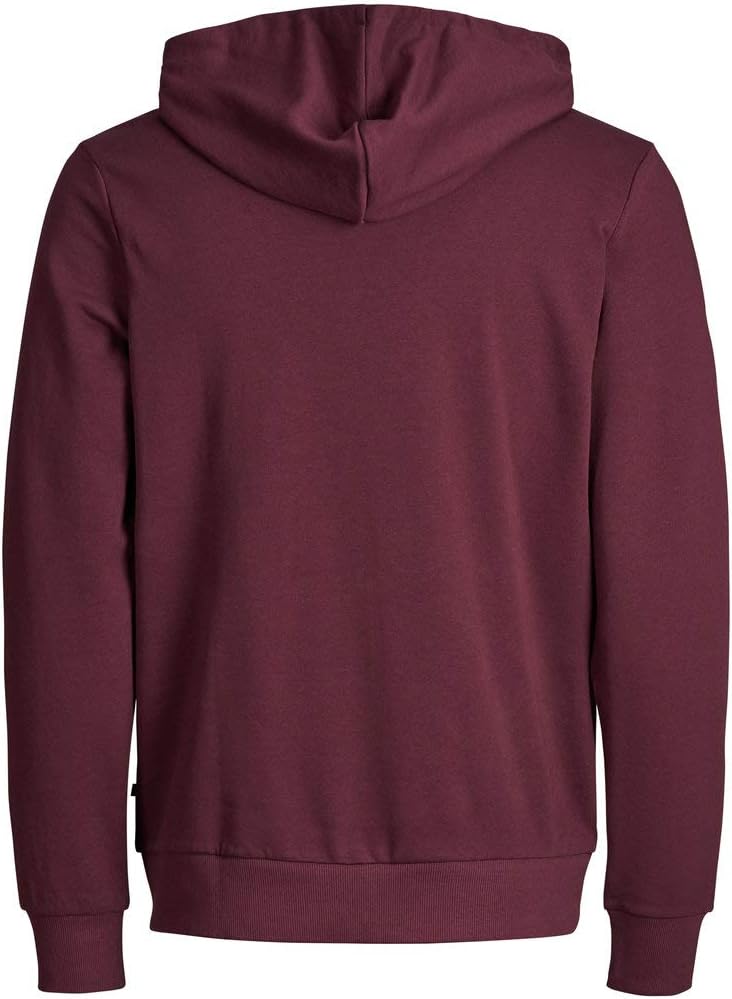JACK & JONES Herren JJEHOLMEN Sweat Zip Hood S Rot (Port Royale Fit:reg Fit), S Rot (Port Royale Fit