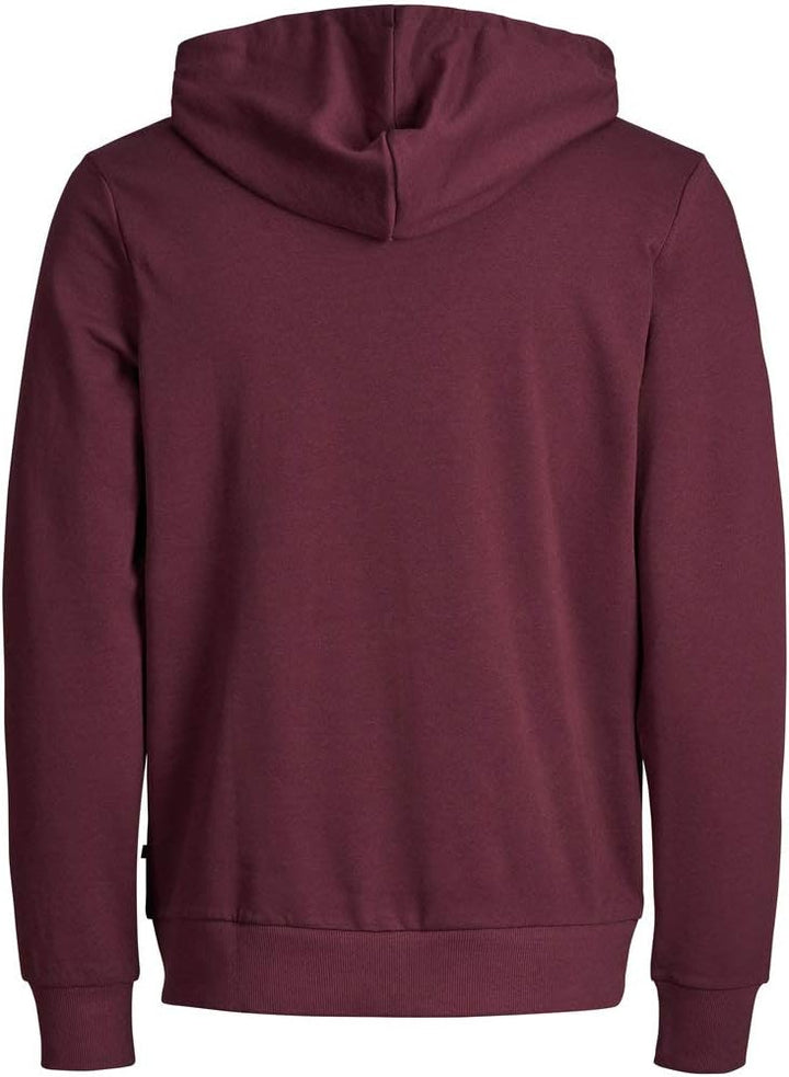 JACK & JONES Herren JJEHOLMEN Sweat Zip Hood S Rot (Port Royale Fit:reg Fit), S Rot (Port Royale Fit