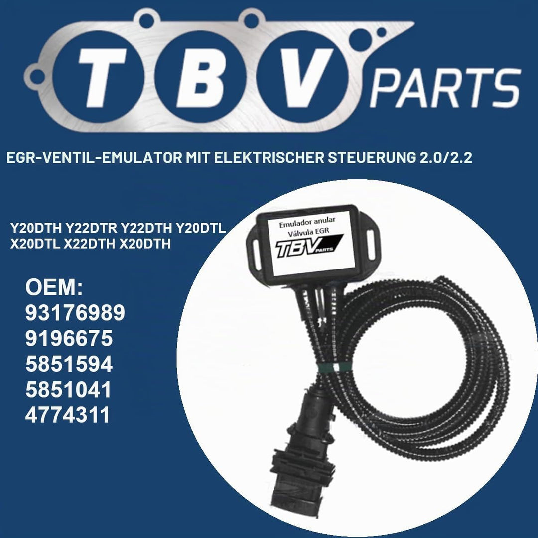 TBVPARTS AGR-VENTIL-ABBRECHEN EMULATOR WAHLER 7375D MIT ELEKTRISCHER STEUERUNG 2.0 / 2.2 DTI ABBRECH