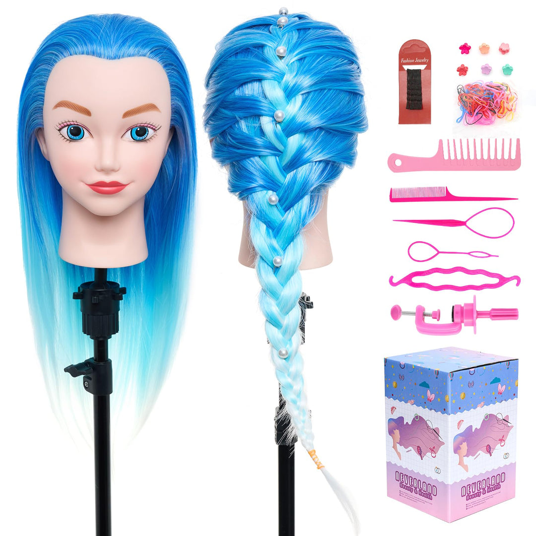 NEVERLAND Professionelle Frisur 20 inch 100% Synthetisches Haar Training Kopf Ein menschliches Model