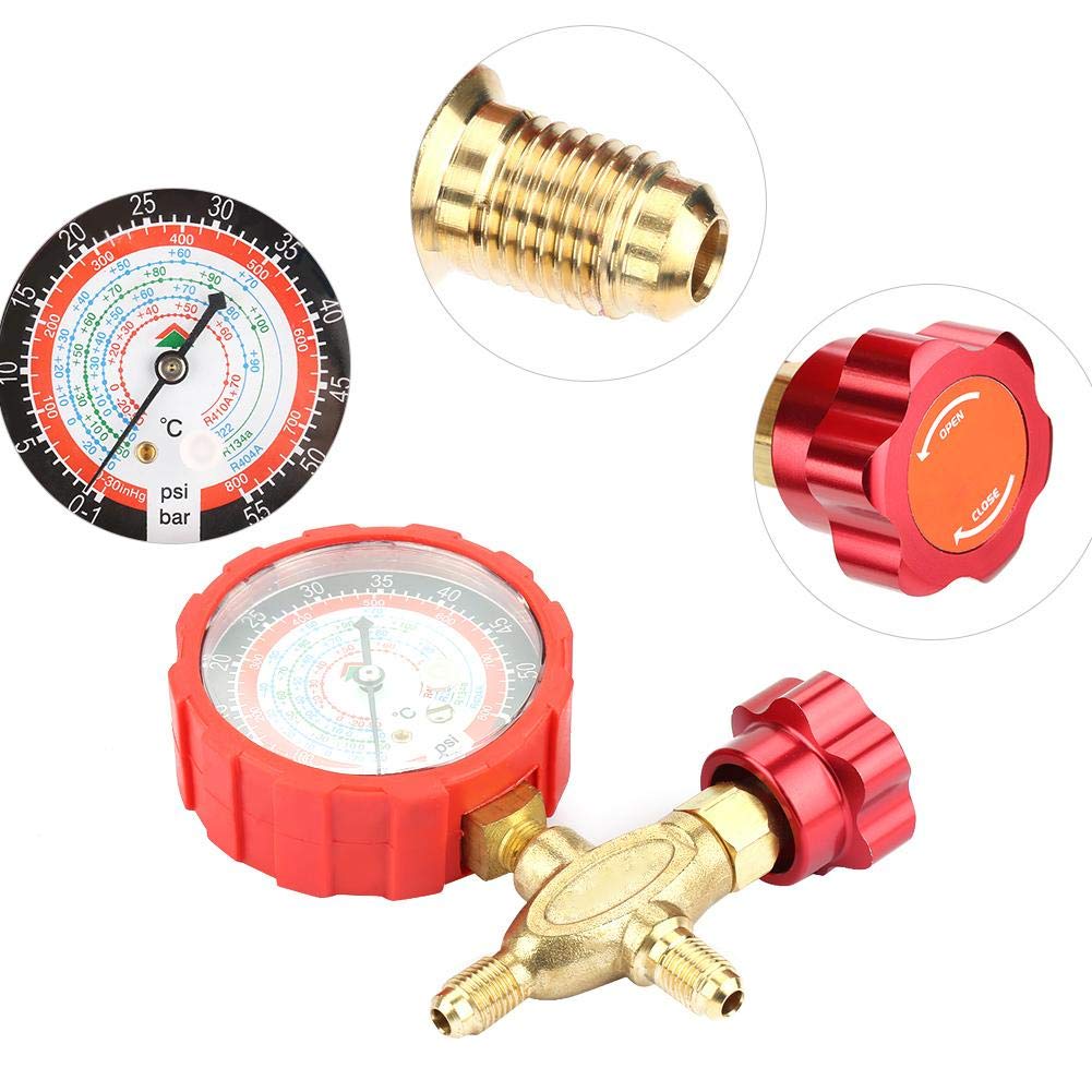 Manometer für Verteiler, Manometer für Klimaanlagen und Ventil 800psi 55kgf / cm² Passend für Kältem