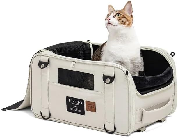 FikaGO 3-in-1 Reise-Tragetasche für Hunde und Katzen Truffle Plus – Rucksack, Schultertasche & Handg