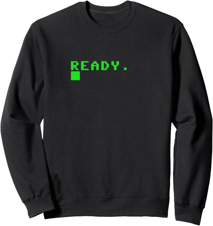Ready C64 Heimcomputer 80er Retro Gamer Erinnerung Geschenk Sweatshirt
