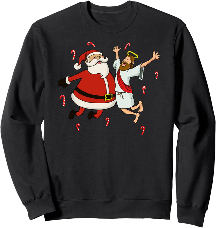 Jesus and Santa Sweatshirt