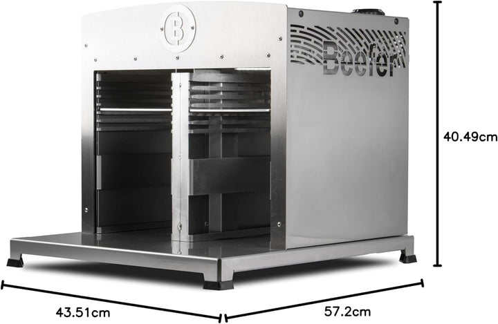 Beefer TwinPro mit herausnehmbarer Trennwand für doppelten GarraumI 800° Oberhitzegrill I Vollständi
