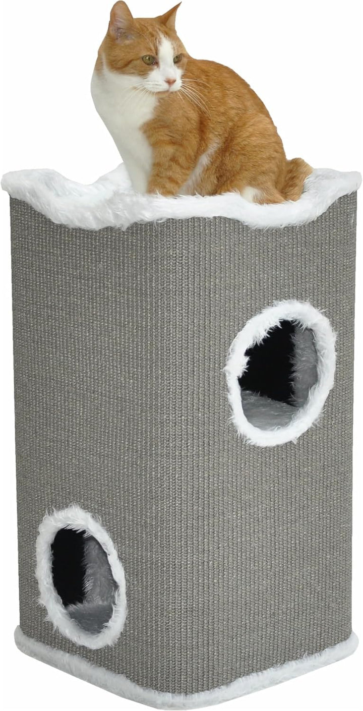 nanook Kratztonne Kratzbaum Katzenkratzbaum Toni für Katzen, 74 cm, robust und stabil, mit 2 Höhlen,