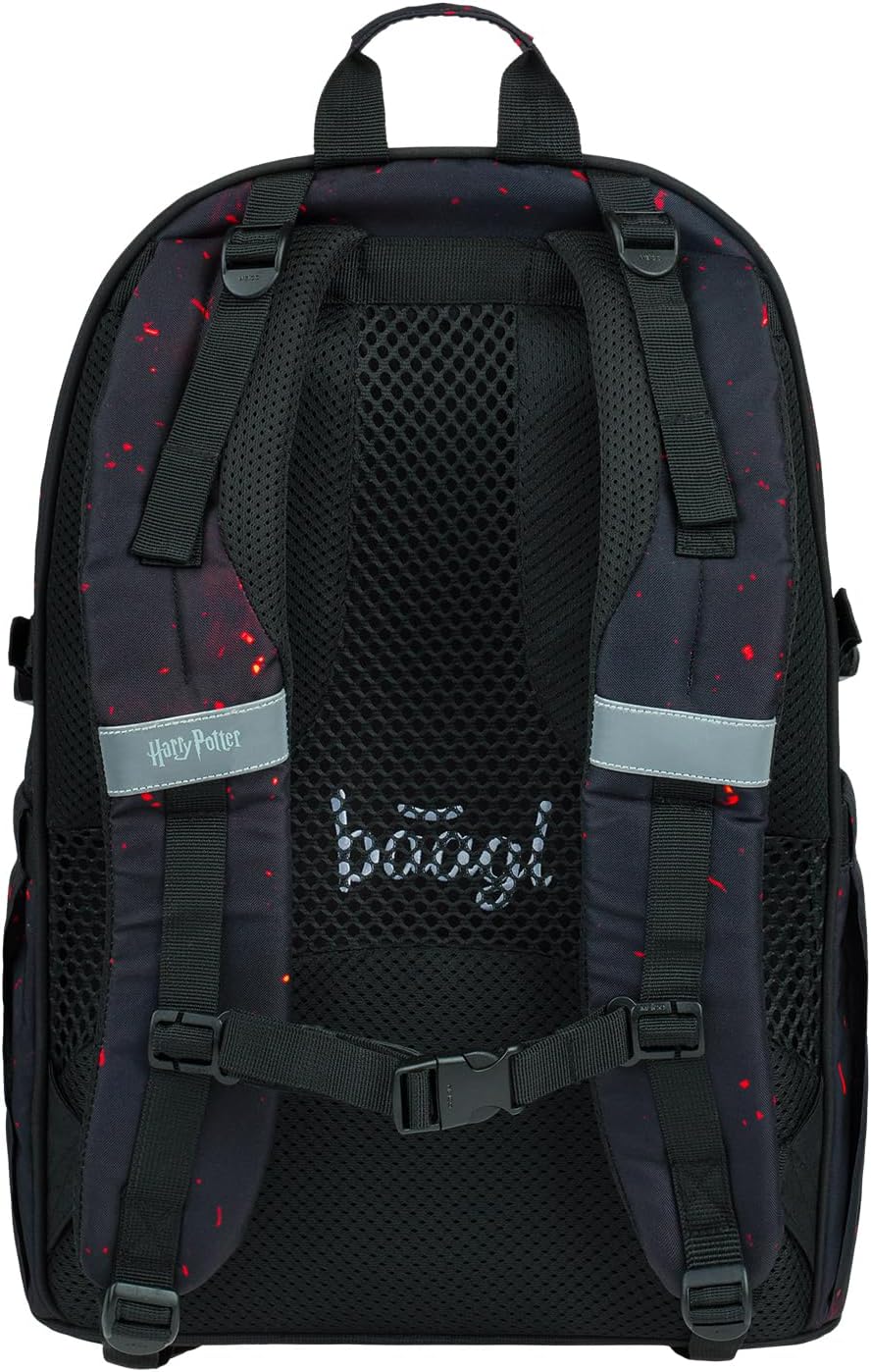 Baagl Kinderrucksack, Schulrucksack für Kinder mit ergonomisch geformter Rücken, Brustgurt und refle