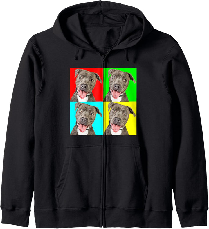 Pop Art Dog Pitbull 1 Kapuzenjacke