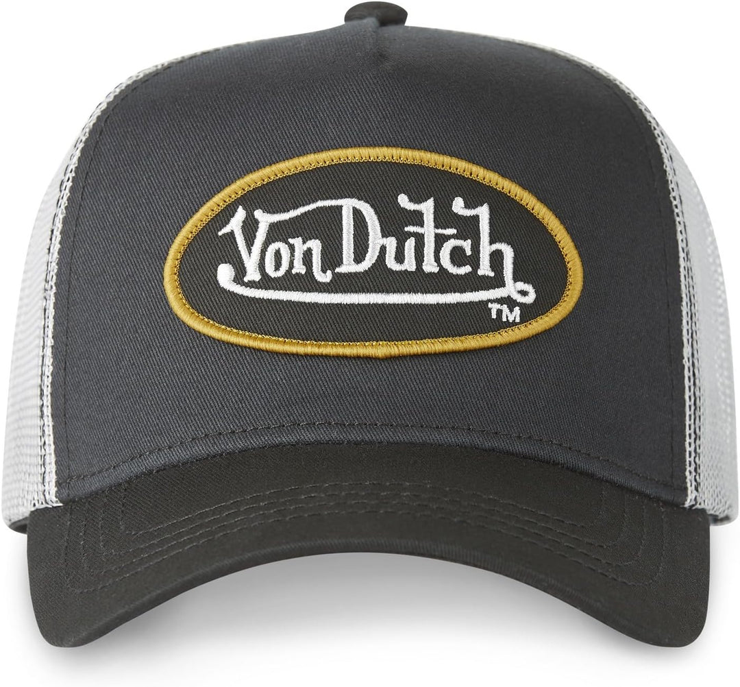 Von Dutch Cap für Herren &amp; Damen, verstellbar, Truckermütze, originell und bequem, Schwarz, Grau, Ge