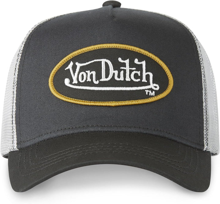 Von Dutch Cap für Herren &amp; Damen, verstellbar, Truckermütze, originell und bequem, Schwarz, Grau, Ge