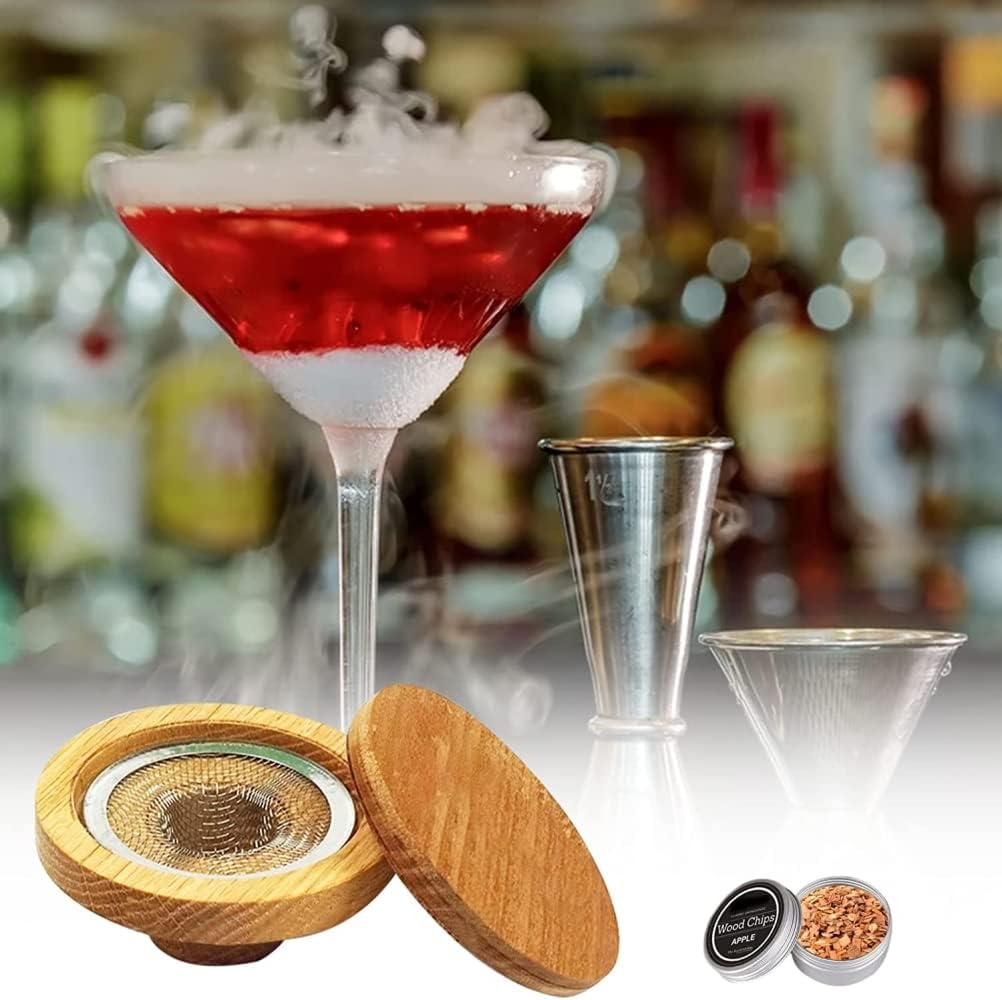 Cocktail-Räucher-Set, Whiskey Drink Smoker Kit, Cocktail Smoker Whiskey Wein, Bourbon Käse Fleisch S